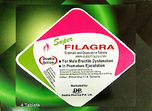 Super Filagra 4 pills Box (Dadha Pharma) 100/ 60 mg