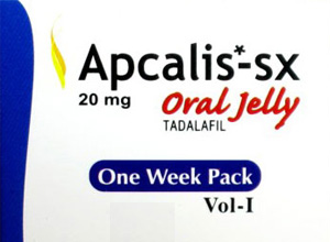 Apcalis SX Oral Jelly (Ajanta Pharma) 20 mg 7sachet packed in 1 box