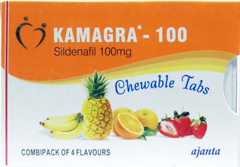 Kamagra Chewable (Ajantha Pharma) 4pills in 1 box 100mg