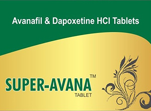 Avana Super (Avanafil/Dapoxetine) (Sunrise Remedies) 4 tabs/pack 100/60 mg